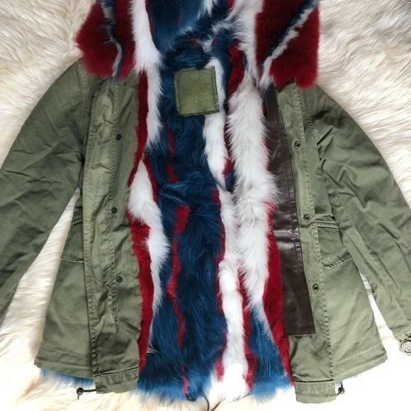 Mr & Mrs Italy fur lined parka jacket coat XS - Picture 7 of 10